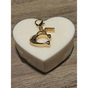 Coach Gold Horseshoe Charm Lucky Equestrian‎ Keychain Bag Accessory